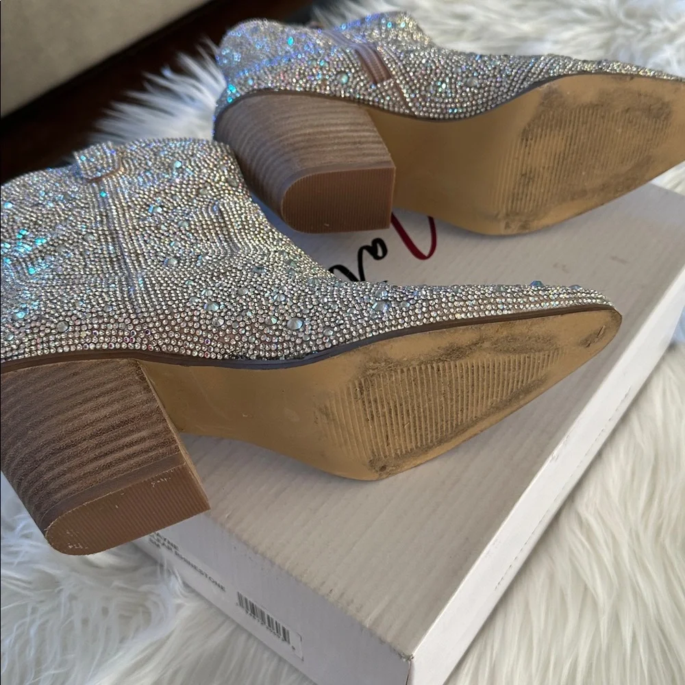 Anthropologie Matisse Glittering Rhinestone Boots - Picture 3 of 5